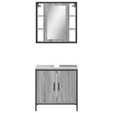2 Piece Bathroom Furniture Set Grey Sonoma Engineered Wood 3214723