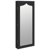 Mirror Jewellery Cabinet Wall Mounted Black 37.5x10x90 cm 353224