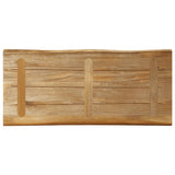 Table Top Live Edge 100x40x3.8 cm Solid Wood Rough Mango 370684