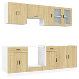 8 Piece Kitchen Cabinet Set Porto Sonoma Oak Engineered Wood 3314844