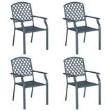 Garden Chair 4 pcs Anthracite 56 x 65 x 89 cm Steel 362776