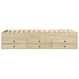 Daybed with Drawers without Mattress Sonoma Oak 75x190 cm Small Single 3280890
