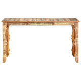 ZNTS Dining Table 140x70x76 cm Solid Reclaimed Wood 286489