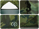 Tunnel Tent Camouflage 4-Person 185T Polyester with PU Coating 42019361