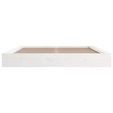 Bed Frame without Mattress White 160x200 cm Solid Wood 820667