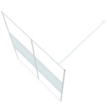 Walk-in Shower Wall White 140x195 cm Clear ESG Glass 152154