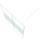 Walk-in Shower Wall White 140x195 cm Clear ESG Glass 152154