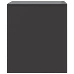 ZNTS Bedside Cabinet Black 34.5x39x44 cm Steel 841619