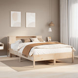 Bookcase Bed without Mattress 150x200 cm King Solid Wood Pine 3322828