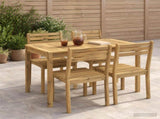 Garden Dinner Table LAREN Whitewash 108.5 x 55 x 75 cm 901712