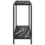 ZNTS Console Table Black 80x35x75 cm Tempered Glass 322834