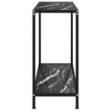 ZNTS Console Table Black 80x35x75 cm Tempered Glass 322834