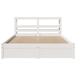 Bed Frame with Headboard without Mattress White 150x200 cm King Size 3305998