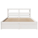 Bed Frame with Headboard without Mattress White 150x200 cm King Size 3305998