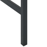 11 Piece Garden Bar Set Black Powder-coated Steel 3283755