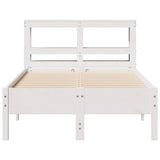 Bed Frame without Mattress White 120x190 cm Small Double Solid Wood Pine 3306166