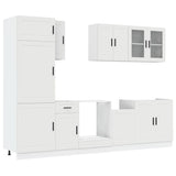 8 Piece Kitchen Cabinet Set Porto White Engineered Wood 3314811