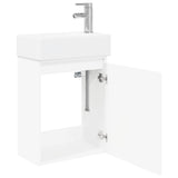 Bathroom Vanity Unit with Tap White 45.5 x 22.5 x 84 cm 889451