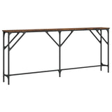Console Table Smoked Oak 180x23x75 cm Engineered Wood 837769