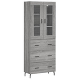 Highboard Grey Sonoma 69.5x34x180 cm Engineered Wood 3198423