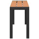 Garden Bench Brown 100 x 28 x 45cm Steel 42001772