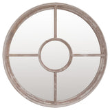 Garden Mirror Sand 60x4 cm Iron Round for Outdoor Use 318359