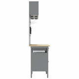 Work Bench Set with Lock 8 pcs Red and Grey Powder-Coated Steel 3321499