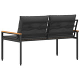 Outdoor Bench 2 -Seater 116 x 67.5 x 72 cm Poly Rattan 42025366