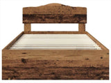 Bed Frame with Headboard Old Wood 90 x 190 cm Solid Pine Wood 3412959