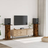Speaker Stands 2 pcs Smoked Oak 30x30x80 cm Engineered Wood 852667
