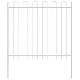 Garden Fence White 6.8 x 1.5 m Powder-coated steel 3334082