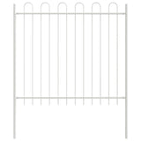Garden Fence 4 pcs White 6.8 x 1.5 m Powder-coated Steel 3334082