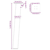 Console Table Legs 4 pcs Anthracite 72 cm Steel 4012506