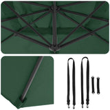Umbrella Green 351 x 250 x 260 cm Polyester and Aluminium 42003344