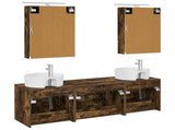 Bathroom Furniture Set 5 pcs Smoked Oak 3406883