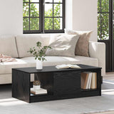 Coffee Table Black Oak 102 x 50 x 36cm Engineered Wood 880521