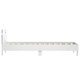 Bed Frame with LED White 80 x 200 cm Engineered Wood 8008987