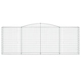 Arched Gabion Baskets 2 pcs 400x50x140/160 cm Galvanised Iron 3147022