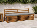 2-Piece Bench Cushions VUGHT 2 pcs 100% Polyester Grey 951381