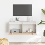 Wall Cabinet White 80x30x35 cm Solid Wood Pine 813457