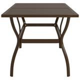 Garden Table Brown 140x80x72 cm Steel 312280
