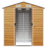 Garden Shed Light brown Galvanised steel Large Garden Shed 3188275