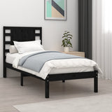 Bed Frame without Mattress Black 100x200 cm Solid Wood Pine 3104212