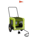 Pet Bike Trailer Green and Black Oxford Fabric and Iron 93934
