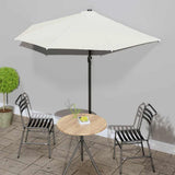 44587 Balcony Parasol with Aluminium Pole Sand 270x144 cm Half