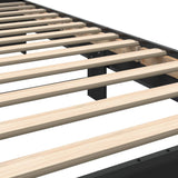 Bed Frame without Mattress Black 75x190 cm Small Single 845657