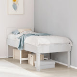 Bed Frame without Mattress White 80x200 cm Solid Wood Pine 855748