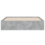 Bed Frame with Drawers without Mattress Concrete Grey 140x200 cm 3207276
