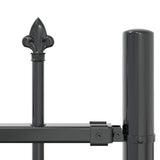 Garden Fence Woerden Grey 240 x 115 cm Powder-coated steel 42003958