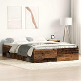 Bed Frame without Mattress Old Wood 135x190 cm Engineered Wood 3329315